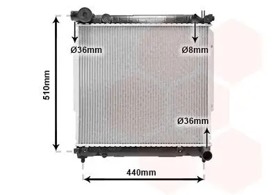 Kühler, Motorkühlung VAN WEZEL 52002074 Bild Kühler, Motorkühlung VAN WEZEL 52002074