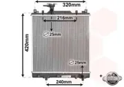 Kühler, Motorkühlung VAN WEZEL 52002082