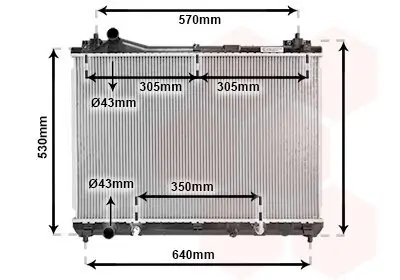 Kühler, Motorkühlung VAN WEZEL 52002105 Bild Kühler, Motorkühlung VAN WEZEL 52002105