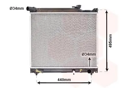 Kühler, Motorkühlung VAN WEZEL 52002106 Bild Kühler, Motorkühlung VAN WEZEL 52002106