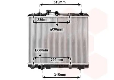 Kühler, Motorkühlung VAN WEZEL 52002111 Bild Kühler, Motorkühlung VAN WEZEL 52002111