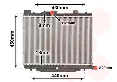 Kühler, Motorkühlung VAN WEZEL 52002122 Bild Kühler, Motorkühlung VAN WEZEL 52002122