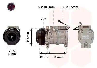 Kompressor, Klimaanlage 12 V VAN WEZEL 5200K110 Bild Kompressor, Klimaanlage 12 V VAN WEZEL 5200K110