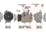 Kompressor, Klimaanlage 12 V VAN WEZEL 5200K125