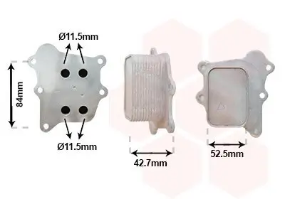 Ölkühler, Motoröl VAN WEZEL 52013700