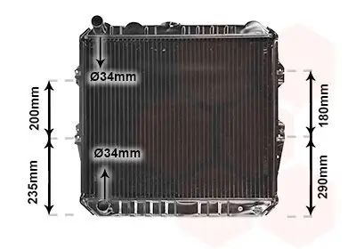 Kühler, Motorkühlung VAN WEZEL 53002134 Bild Kühler, Motorkühlung VAN WEZEL 53002134