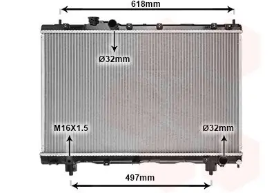 Kühler, Motorkühlung VAN WEZEL 53002241 Bild Kühler, Motorkühlung VAN WEZEL 53002241