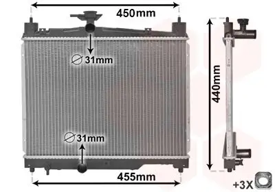 Kühler, Motorkühlung VAN WEZEL 53002251 Bild Kühler, Motorkühlung VAN WEZEL 53002251