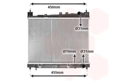 Kühler, Motorkühlung VAN WEZEL 53002259 Bild Kühler, Motorkühlung VAN WEZEL 53002259