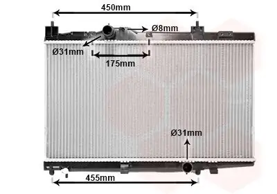Kühler, Motorkühlung VAN WEZEL 53002318 Bild Kühler, Motorkühlung VAN WEZEL 53002318