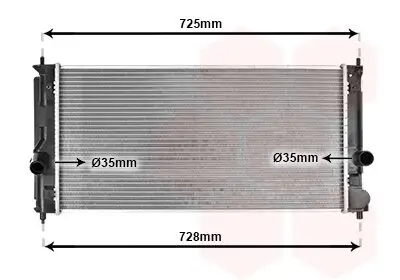 Kühler, Motorkühlung VAN WEZEL 53002334 Bild Kühler, Motorkühlung VAN WEZEL 53002334