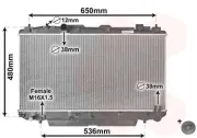 Kühler, Motorkühlung VAN WEZEL 53002348