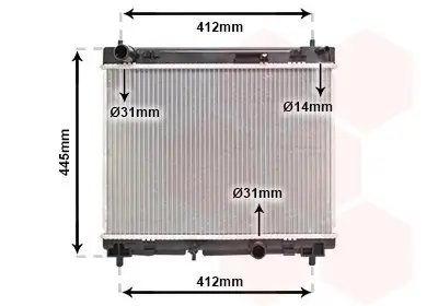 Kühler, Motorkühlung VAN WEZEL 53002358 Bild Kühler, Motorkühlung VAN WEZEL 53002358