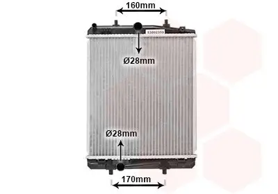 Kühler, Motorkühlung VAN WEZEL 53002359 Bild Kühler, Motorkühlung VAN WEZEL 53002359