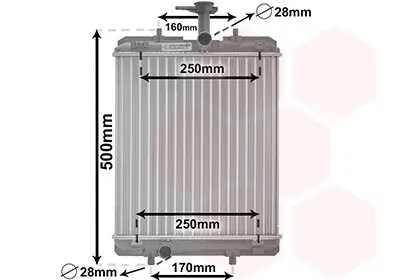 Kühler, Motorkühlung VAN WEZEL 53002360 Bild Kühler, Motorkühlung VAN WEZEL 53002360