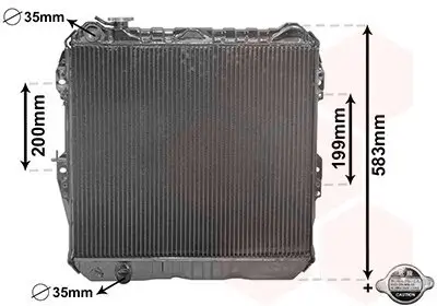Kühler, Motorkühlung VAN WEZEL 53002374 Bild Kühler, Motorkühlung VAN WEZEL 53002374