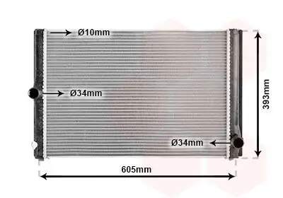 Kühler, Motorkühlung VAN WEZEL 53002400 Bild Kühler, Motorkühlung VAN WEZEL 53002400