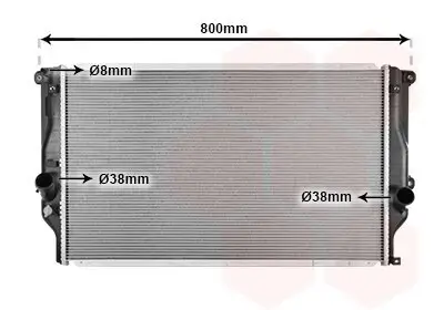 Kühler, Motorkühlung VAN WEZEL 53002401 Bild Kühler, Motorkühlung VAN WEZEL 53002401