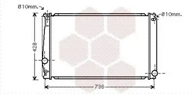 Kühler, Motorkühlung VAN WEZEL 53002419