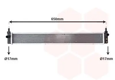 Kühler, Motorkühlung VAN WEZEL 53002602 Bild Kühler, Motorkühlung VAN WEZEL 53002602