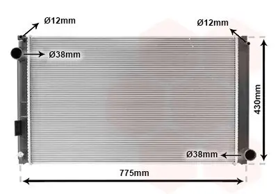Kühler, Motorkühlung VAN WEZEL 53002748 Bild Kühler, Motorkühlung VAN WEZEL 53002748