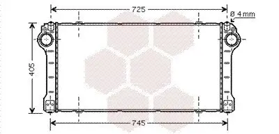 Ladeluftkühler VAN WEZEL 53004565