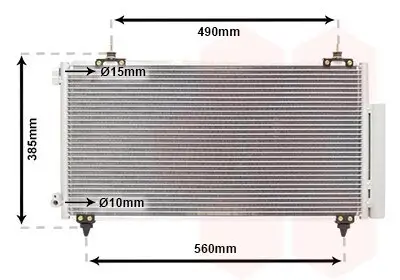 Kondensator, Klimaanlage VAN WEZEL 53005381