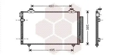 Kondensator, Klimaanlage VAN WEZEL 53005481
