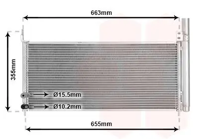 Kondensator, Klimaanlage VAN WEZEL 53005576 Bild Kondensator, Klimaanlage VAN WEZEL 53005576