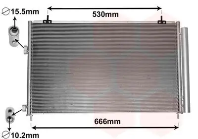 Kondensator, Klimaanlage VAN WEZEL 53005679 Bild Kondensator, Klimaanlage VAN WEZEL 53005679