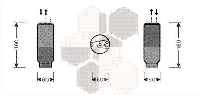 Trockner, Klimaanlage VAN WEZEL 5300D024 Bild Trockner, Klimaanlage VAN WEZEL 5300D024