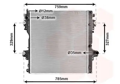 Kühler, Motorkühlung VAN WEZEL 53012707 Bild Kühler, Motorkühlung VAN WEZEL 53012707