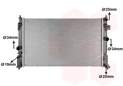Kühler, Motorkühlung VAN WEZEL 53012723 Bild Kühler, Motorkühlung VAN WEZEL 53012723