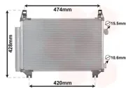 Kondensator, Klimaanlage VAN WEZEL 53015701