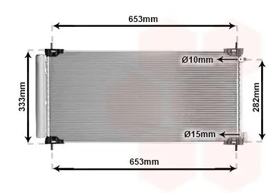 Kondensator, Klimaanlage VAN WEZEL 53015707