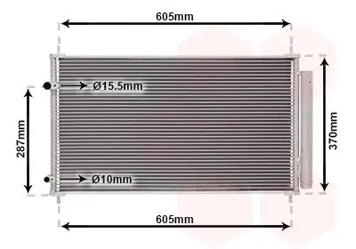 Kondensator, Klimaanlage VAN WEZEL 53015709