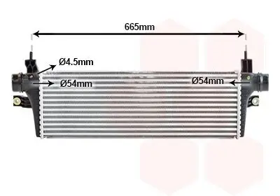 Ladeluftkühler VAN WEZEL 54014700 Bild Ladeluftkühler VAN WEZEL 54014700