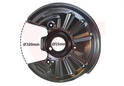 Spritzblech, Bremsscheibe Hinterachse rechts VAN WEZEL 5768374 Bild Spritzblech, Bremsscheibe Hinterachse rechts VAN WEZEL 5768374