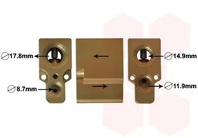 Expansionsventil, Klimaanlage VAN WEZEL 58001076 Bild Expansionsventil, Klimaanlage VAN WEZEL 58001076