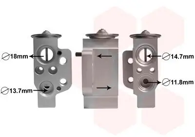 Expansionsventil, Klimaanlage VAN WEZEL 58001243 Bild Expansionsventil, Klimaanlage VAN WEZEL 58001243