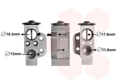 Expansionsventil, Klimaanlage VAN WEZEL 58001333 Bild Expansionsventil, Klimaanlage VAN WEZEL 58001333