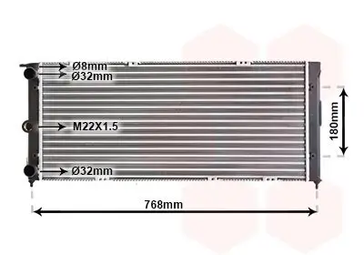 Kühler, Motorkühlung VAN WEZEL 58002037 Bild Kühler, Motorkühlung VAN WEZEL 58002037