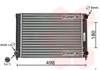 Kühler, Motorkühlung VAN WEZEL 58002040 Bild Kühler, Motorkühlung VAN WEZEL 58002040