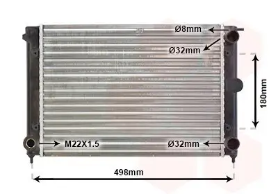 Kühler, Motorkühlung VAN WEZEL 58002047 Bild Kühler, Motorkühlung VAN WEZEL 58002047