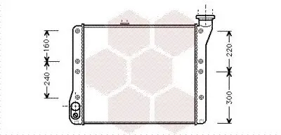 Kühler, Motorkühlung VAN WEZEL 58002054 Bild Kühler, Motorkühlung VAN WEZEL 58002054