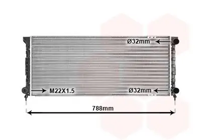 Kühler, Motorkühlung VAN WEZEL 58002066 Bild Kühler, Motorkühlung VAN WEZEL 58002066