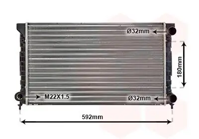 Kühler, Motorkühlung VAN WEZEL 58002071 Bild Kühler, Motorkühlung VAN WEZEL 58002071