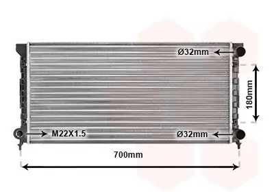 Kühler, Motorkühlung VAN WEZEL 58002072