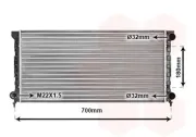 Kühler, Motorkühlung VAN WEZEL 58002072