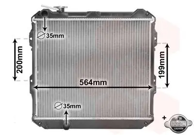 Kühler, Motorkühlung VAN WEZEL 58002088 Bild Kühler, Motorkühlung VAN WEZEL 58002088